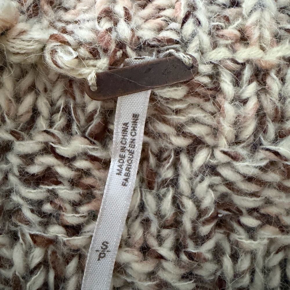Free People Echo Pullover wool blend Sweater turtleneck in Cream Size Small - Picture 11 of 15